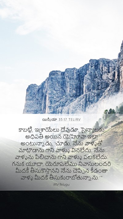 యిర్మీయా 35:17 TELIRV Bible Verse Image