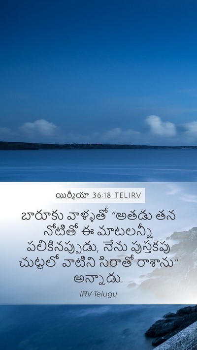యిర్మీయా 36:18 TELIRV Bible Verse Image