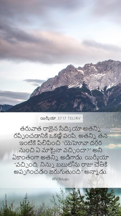 యిర్మీయా 37:17 TELIRV Bible Verse Image