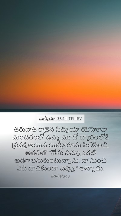 యిర్మీయా 38:14 TELIRV Bible Verse Image