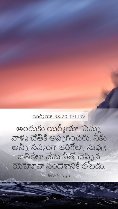యిర్మీయా 38:20 TELIRV Bible Verse Image