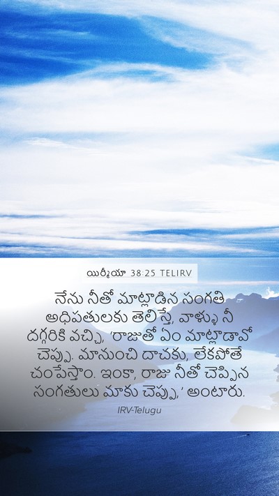 యిర్మీయా 38:25 TELIRV Bible Verse Image