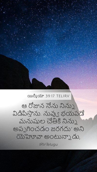 యిర్మీయా 39:17 TELIRV Mobile Phone Wallpaper - ఆ రోజున నేను - Mobile Bible Verse Wallpaper