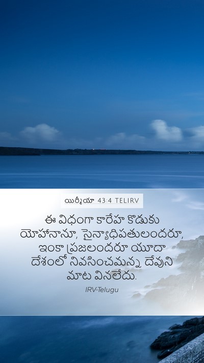 యిర్మీయా 43:4 TELIRV Bible Verse Image