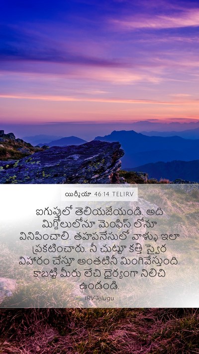 యిర్మీయా 46:14 TELIRV Bible Verse Image