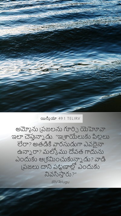 యిర్మీయా 49:1 TELIRV Bible Verse Image