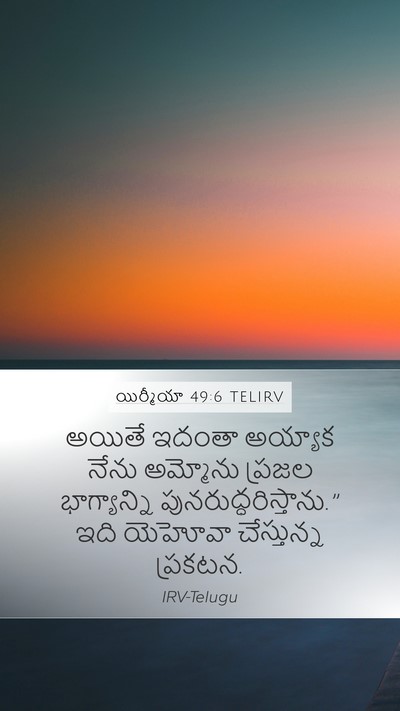 యిర్మీయా 49:6 TELIRV Bible Verse Image