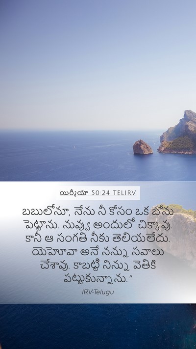 యిర్మీయా 50:24 TELIRV Bible Verse Image