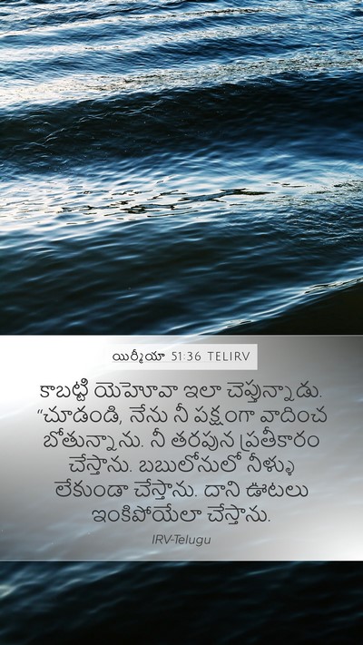 యిర్మీయా 51:36 TELIRV Bible Verse Image