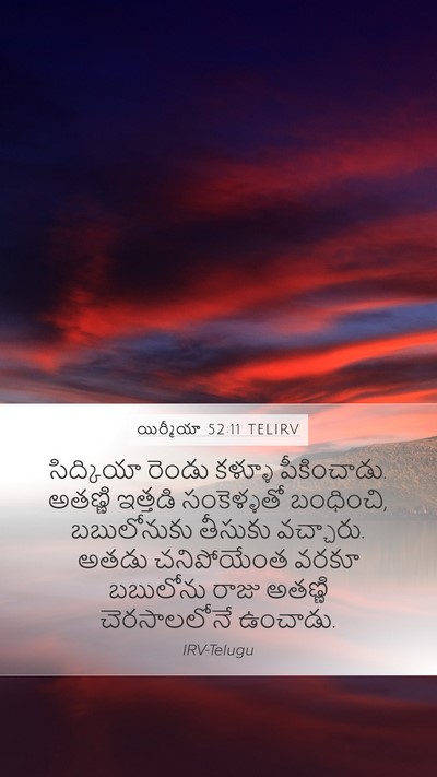 యిర్మీయా 52:11 TELIRV Bible Verse Image