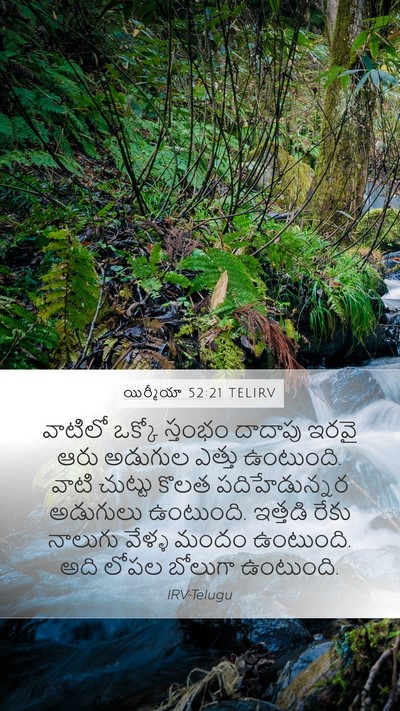 యిర్మీయా 52:21 TELIRV Bible Verse Image