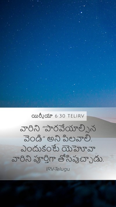 యిర్మీయా 6:30 TELIRV Bible Verse Image