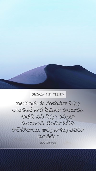 యెషయా 1:31 TELIRV Bible Verse Image