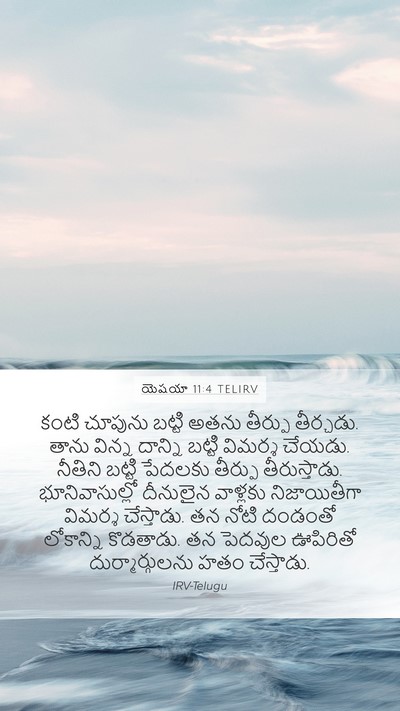 యెషయా 11:4 TELIRV Bible Verse Image
