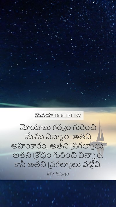 యెషయా 16:6 TELIRV Bible Verse Image
