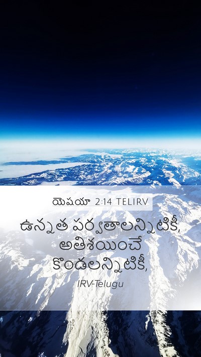యెషయా 2:14 TELIRV Mobile Phone Wallpaper - ఉన్నత - Mobile Bible Verse Wallpaper