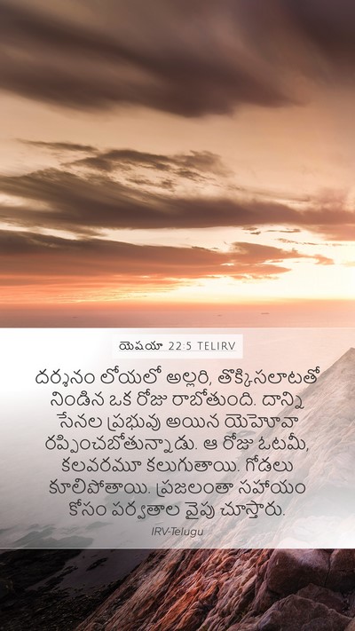 యెషయా 22:5 TELIRV Bible Verse Image