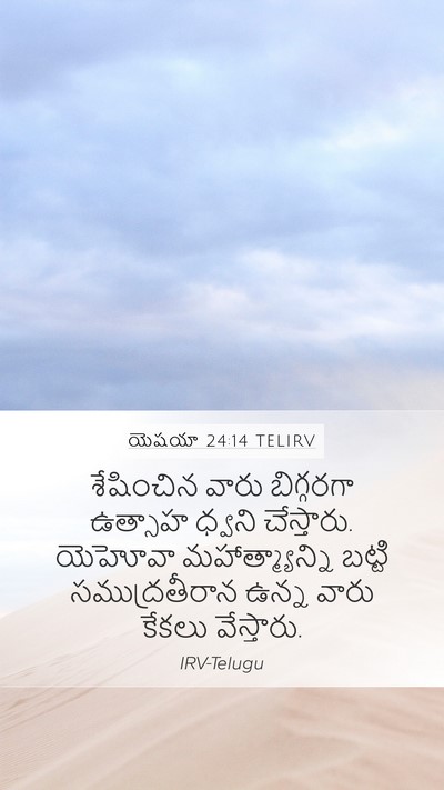 యెషయా 24:14 TELIRV Bible Verse Image