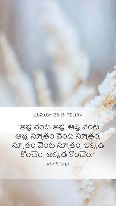 యెషయా 28:13 TELIRV Bible Verse Image