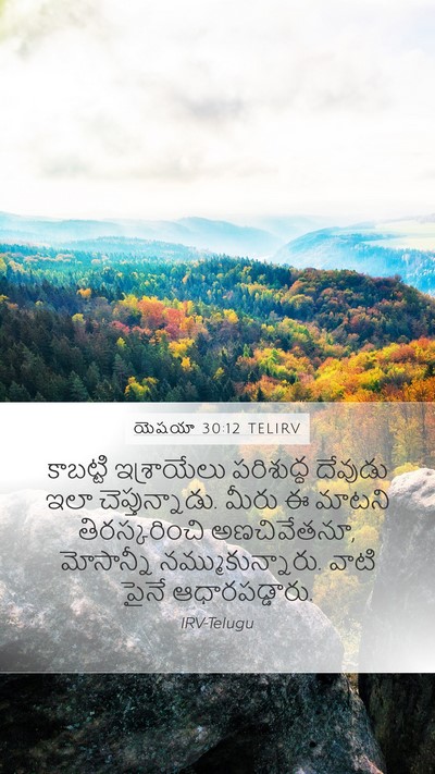 యెషయా 30:12 TELIRV Bible Verse Image