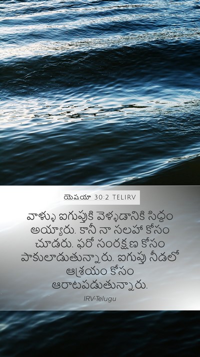 యెషయా 30:2 TELIRV Bible Verse Image