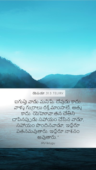 యెషయా 31:3 TELIRV Bible Verse Image