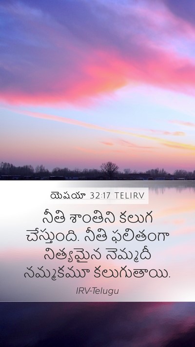 యెషయా 32:17 TELIRV Bible Verse Image