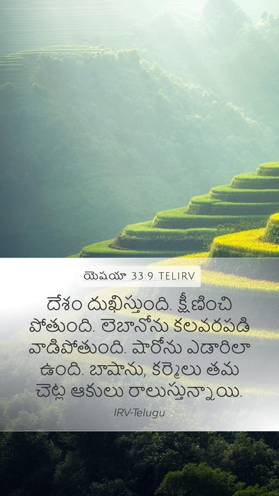 యెషయా 33:9 TELIRV Bible Verse Image