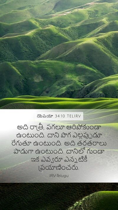 యెషయా 34:10 TELIRV Bible Verse Image