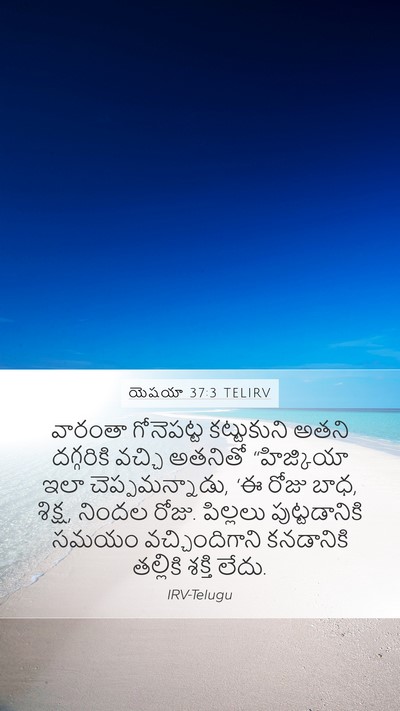యెషయా 37:3 TELIRV Bible Verse Image