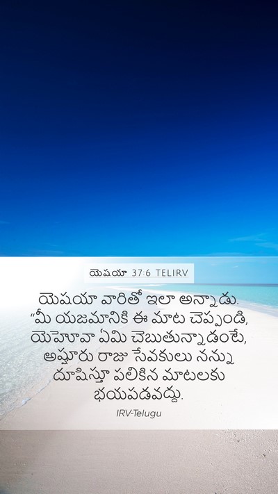 యెషయా 37:6 TELIRV Bible Verse Image