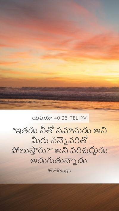 యెషయా 40:25 TELIRV Bible Verse Image