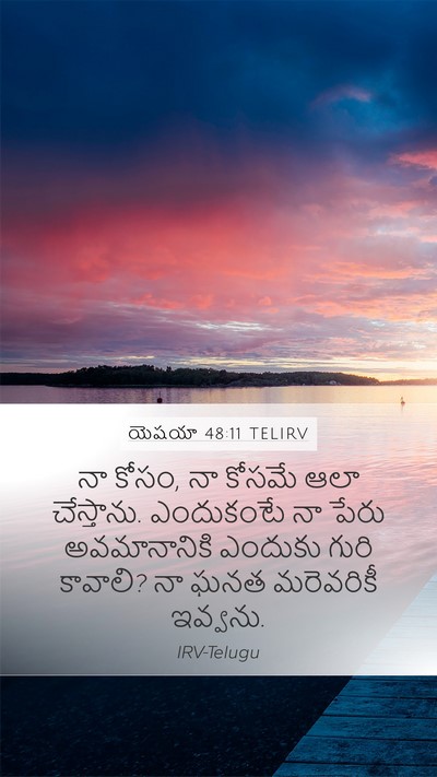 యెషయా 48:11 TELIRV Mobile Phone Wallpaper - నా కోసం, నా కోసమే - Mobile Bible Verse Wallpaper