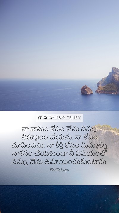 యెషయా 48:9 TELIRV Bible Verse Image