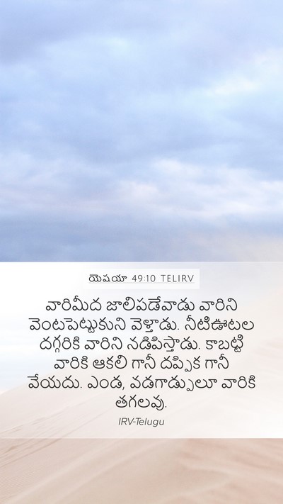 యెషయా 49:10 TELIRV Bible Verse Image