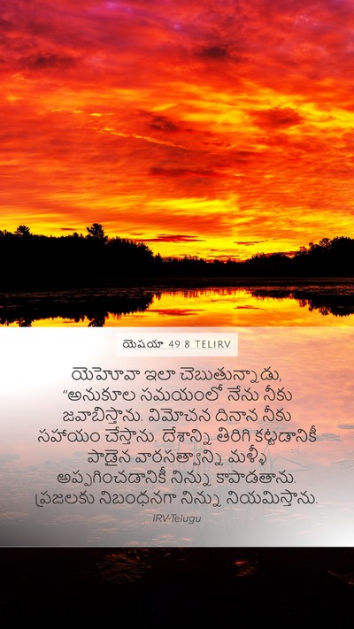 యెషయా 49:8 TELIRV Bible Verse Image