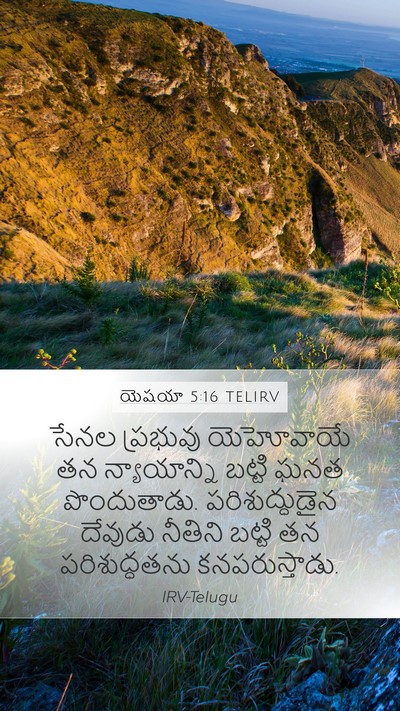 యెషయా 5:16 TELIRV Bible Verse Image