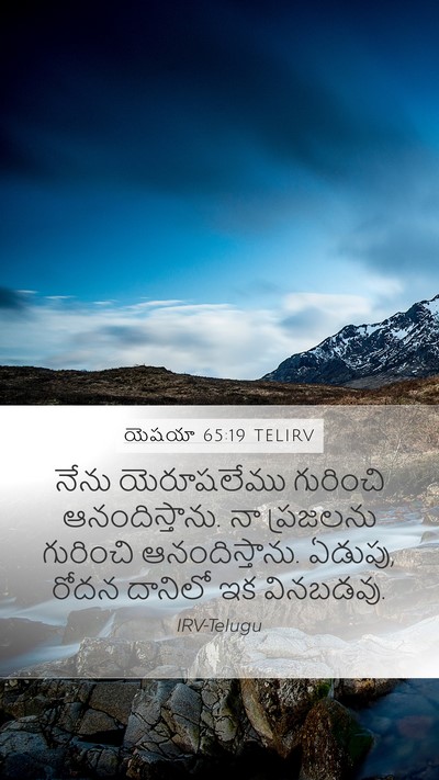 యెషయా 65:19 TELIRV Bible Verse Image