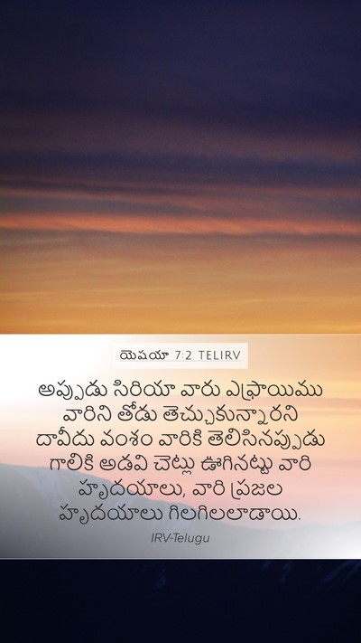 యెషయా 7:2 TELIRV Bible Verse Image