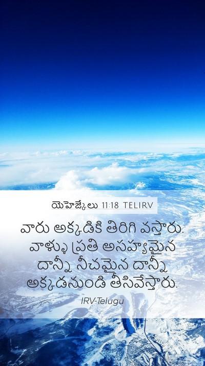 యెహెజ్కేలు 11:18 TELIRV Bible Verse Image