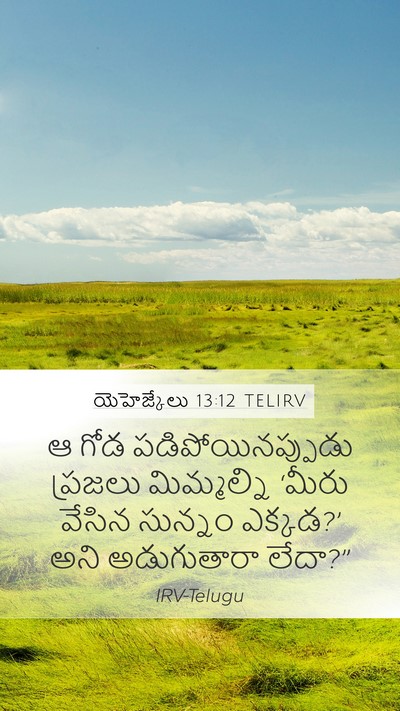 యెహెజ్కేలు 13:12 TELIRV Mobile Phone Wallpaper - ఆ గోడ - Mobile Bible Verse Wallpaper