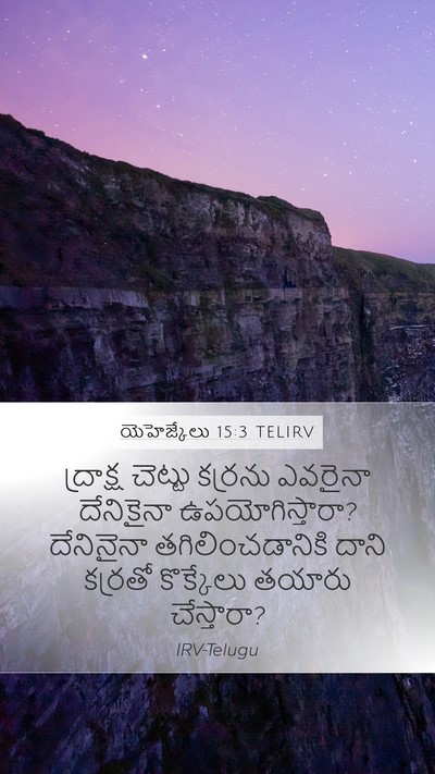 యెహెజ్కేలు 15:3 TELIRV Mobile Phone Wallpaper - ద్రాక్ష చెట్టు - Mobile Bible Verse Wallpaper