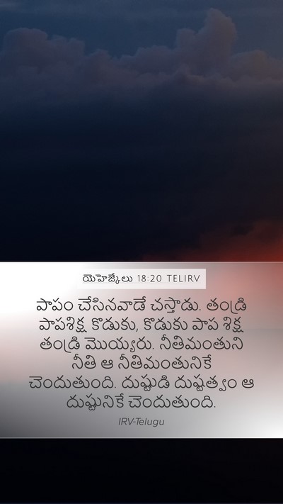 యెహెజ్కేలు 18:20 TELIRV Bible Verse Image