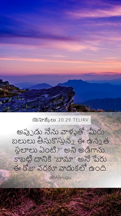 యెహెజ్కేలు 20:29 TELIRV Mobile Phone Wallpaper - అప్పుడు నేను - Mobile Bible Verse Wallpaper