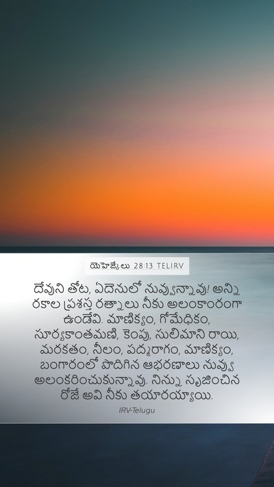 యెహెజ్కేలు 28:13 TELIRV Bible Verse Image