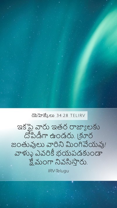 యెహెజ్కేలు 34:28 TELIRV Bible Verse Image