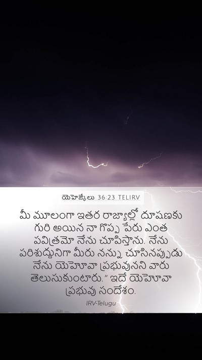 యెహెజ్కేలు 36:23 TELIRV Bible Verse Image