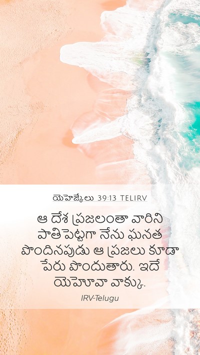 యెహెజ్కేలు 39:13 TELIRV Mobile Phone Wallpaper - ఆ దేశ ప్రజలంతా - Mobile Bible Verse Wallpaper
