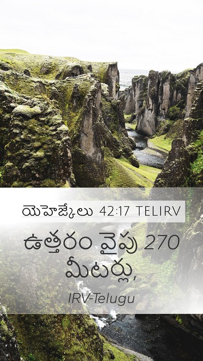 యెహెజ్కేలు 42:17 TELIRV Mobile Phone Wallpaper - ఉత్తరం వైపు 270 - Mobile Bible Verse Wallpaper