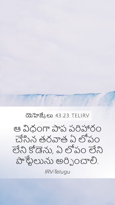 యెహెజ్కేలు 43:23 TELIRV Mobile Phone Wallpaper - ఆ విధంగా పాప - Mobile Bible Verse Wallpaper